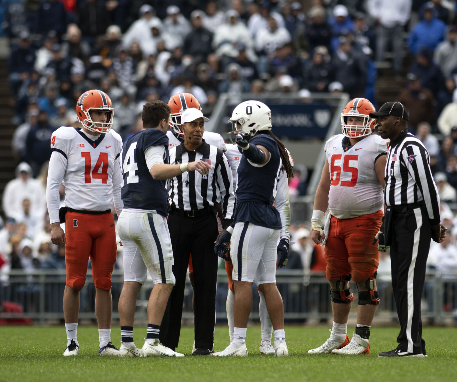 Penn State football vs. Illinois, Clifford (14) & Sutherland (0)